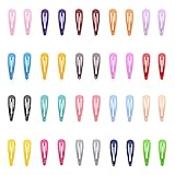 40 Pcs Candy Color 2'' Snap Hair Clips Women' Barrettes