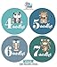 Baby Monthly Milestone Stickers (Set of 20) - Birth to 12 Months + 7 Bonus Achievement Stickers