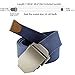 JasGood Mens Outdoor Military Style Tactical Canvas Web Belt Stainless Steel Buckle (Dark Blue)