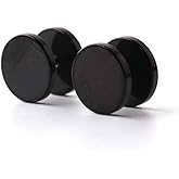 Ruifan 18G Men,Women's 3~14mm Stainless Steel Fake Screw Studs Earrings Tapers Plugs Gauges Illusion Tunnel