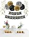 Famoby Black Happy Birthday Banner Pom Poms Streamers for Party Decorations