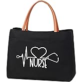 kifasyo Nurse Tote Bag Nurse Gifts RN Nursing Bag for Work, Shopping, Beach, Travel