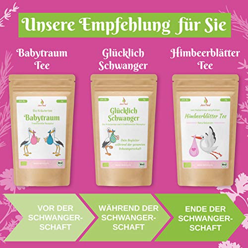 JoviTea® Glücklich Schwanger Tee BIO + Traditionelle Rezeptur + Schwangerschaftstee + geeignet während der Schwangerschaft + 100% natürlich und ohne Zusatz von Zucker - 75g – Bild 7