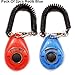 CC gift Pack of 2pcs Dog Training Clicker with Wrist Strap, Red and Blue