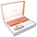 Gino Milano Women's Gold Leather Band Watch & Matching Tri-Fold Wallet Set - Peach