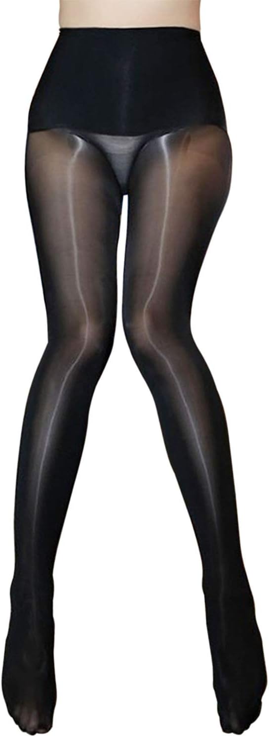 Metelam Womens High Waist Glossy Seamless Pantyhose Stretchy Shape Stockings