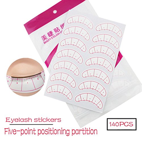 Alonea 140 Pcs Eyelash Extension Fabrics Pads Stickers Patches Adhesive Tape Tool (White)
