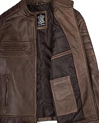 Decrum Mens Quilted Jackets - Leather Jacket