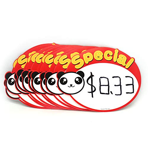 Omitfu 6.6 Inch x 5.3 Inch Starburst Sign Cards Price Burst Signs Retail Display Sales Tags Blank 50 Pcs Cards