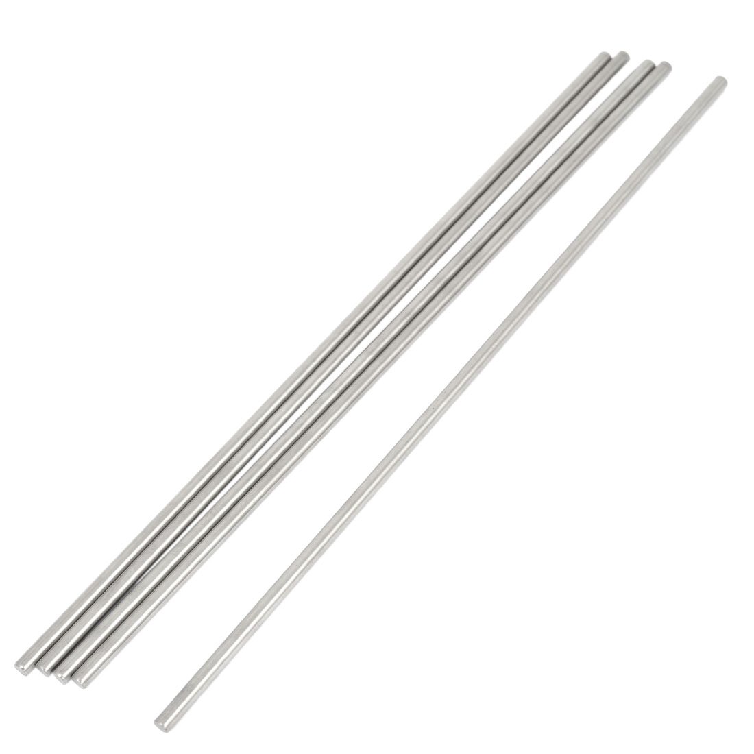 Sourcingmap 5pcs RC Airplane Stainless Steel Round Rods Axles Bars 3mm x 190mm