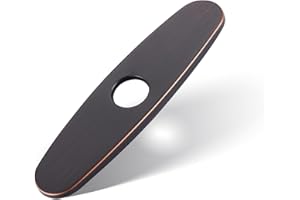 Faucet Plate, ALEASHA Kitchen Sink Cover Stainless Steel Plate for 1 or 3 Hole Bathroom or Kitchen Sink Faucet 10 Inch Escutcheon Hole Covers, Oil Rubbed Bronze