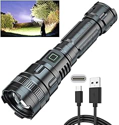 TIMTOME Rechargeable Flashlight, LED High Lumens