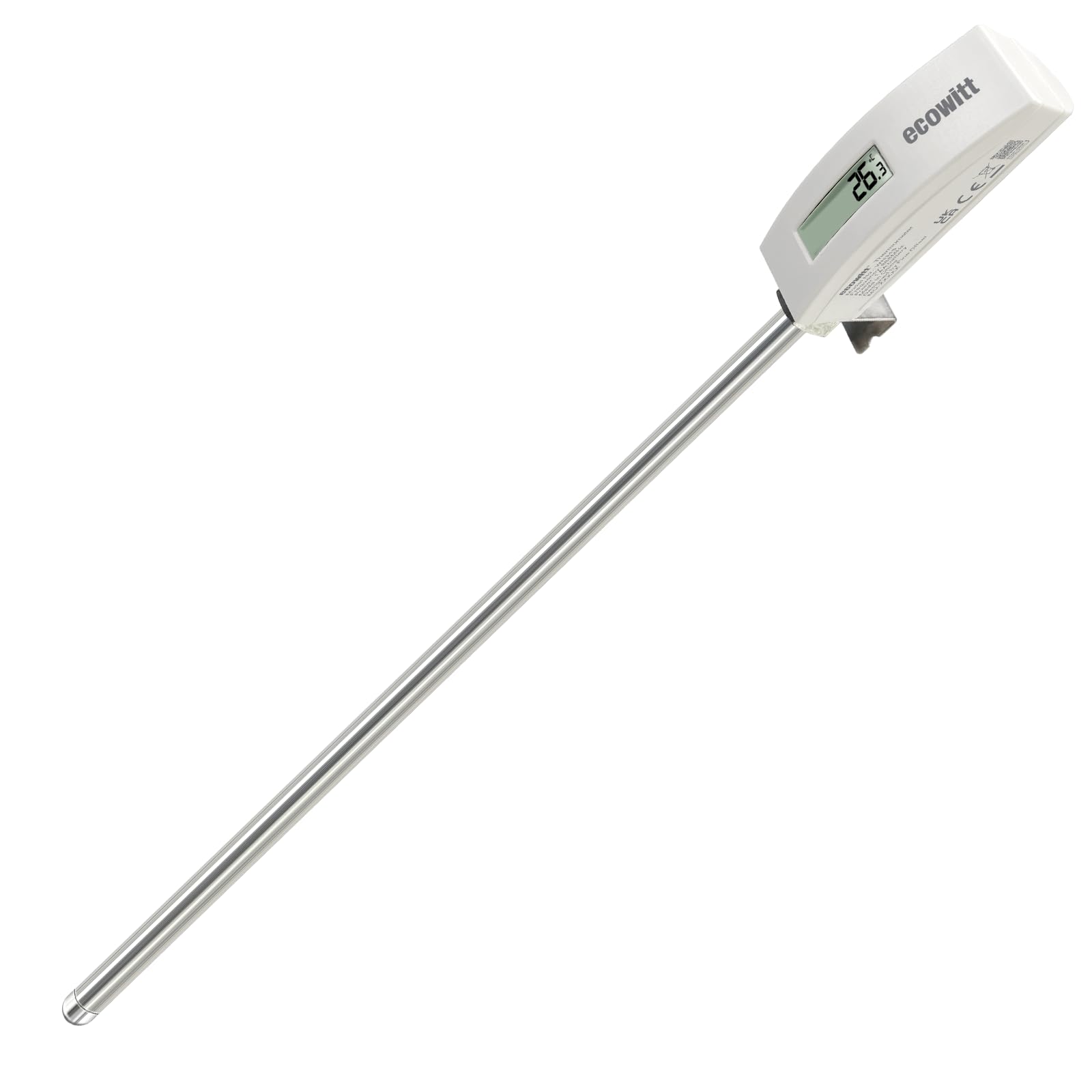 ECOWITT WN34S Soil Temperature Sensor, Waterproof Soil Tester Digital with LCD Display, 11.8 inch Temperature Probe Sensor for Garden, Farm, Lawn, Indoor and Outdoor Use