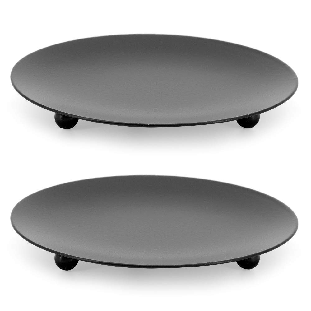 Gearific Pillar Candle Holders Candlestick Holders Metal Candle Plates Ideal for Incense Cones, Spa, Wedding, Pray, Home, Party, Decoration