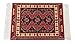 Beautiful Oriental Rug Style Mousepad, Red and Black Miniature Carpet Computer Mouse Pad, Rectangular, Non-Slip, Polyester, Elegant Office Accessories