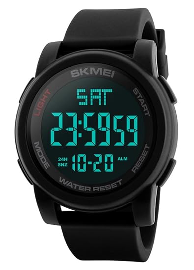 FunkyTop Herren Jungen Digital Uhren Männer LED Klassisch Dual Zeitanzeige Militär Uhr Wecker Kalender Sport Stoppuhr Tactical Watch Wasserdichte Armbanduhr für Herren