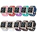LEEFOX Compatible Fitbit Blaze Bands with Frame, Sport Silicone Replacement Strap for Fitbit Blaze Smart Fitness Watch Fitbit Blaze Accessory Wristbands Small,Laser 10Pack w/Rose Gold Frame Men Women