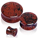 Saddle Plug Natural Mahogany Obsidian Stone