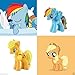 My Little Pony Set 12 pcs Toys | PVC Mini Figure Collection Playset | Kids Decor Cupcake Topper + Pony Stickers | By ToysOuletUSA