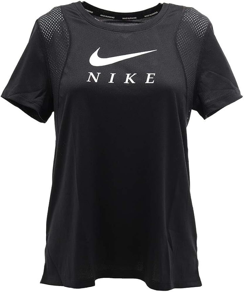 Buy Nike Women's Plain Regular fit T-Shirt (CJ1983-010 Black/White L) at Amazon.in