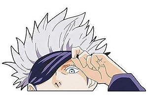 ROFOLO Jujutsu Kaisen Gojo Satoru Car peeker Stickers 5.5'’ x 3.2'’ Vinyl Anime Car Decal, Waterproof Cartoon Sticker for Bumper, Laptop, Skateboard, etc.