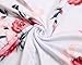 Asvivid Women's Floral Print Cut Out Shoulder Short Sleeve T Shirt Blouse X-Large White