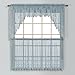 United Curtain Valerie Lace Sheer Swags, 52 by 38-Inch, Blue, Set of 2