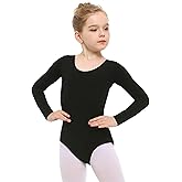 Stelle Long Sleeve Ballet Leotards for Girls Dance Leotard Black Gymnastics Ballet Outfits (Toddler/Little Kid/Big Kid)