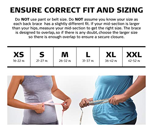 Aspen Lumbar Support Back Brace, Low Profile Aspen Lumbar Support Back Brace Women Yet Durable Aspen Lumbar Support Back Brace for Men, Back Brace for Back Pain, Injury Recovery or Prevention, Small