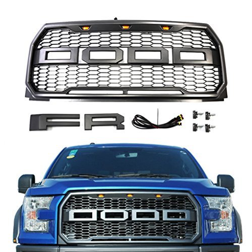 Black F & R Letter Inserts For Ford F-150 2009-2014 Raptor-Style Grille – Screws Included