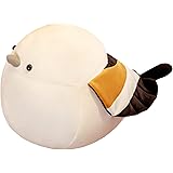 Meideli Chubby Bird Plush Sparrow Plush Stuffed Toy Bird Titmouse Plush Bird Stuffed Animals White