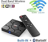 M96X Android 7.1 TV Box 2GB RAM 16GB ROM Dual Band Wifi 5G/2.4G Quad Core Amlogic S905X with Bluetooth Mini PC Smart Player True 4K Playing