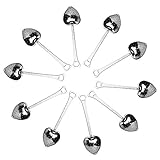 Guardians Tea Filter Long Grip Stainless Steel Mesh Heart Shaped Tea Strainer Spoon, Set of 10 Tea Infuser Spoon