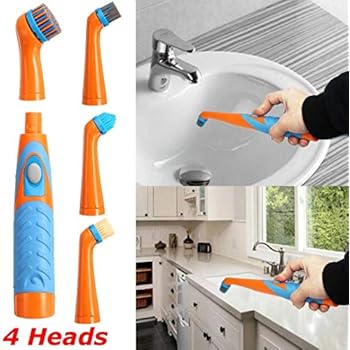 Reveal Power Scrubber Sonic Scrubber Electric Cleaning Brush with 4 Brush Head for Tub