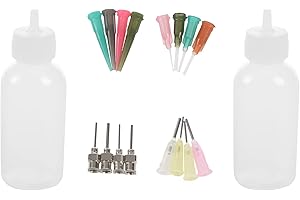 TAMOSH 16pc/Set Henna Kit Applicator Nozzles Bottles Paste Body Art Drawing Tool