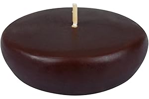 Zest Candle 24-Piece Floating Candles, 2.25-Inch, Brown
