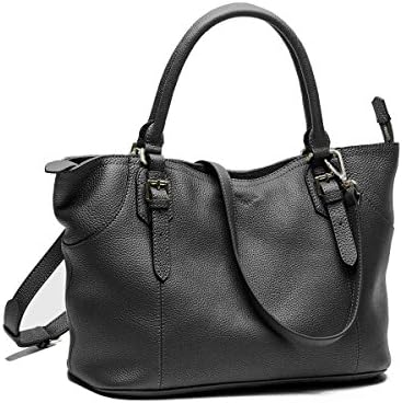 WAKEE AVE Women Vintage Leather Shoulder Bags Handbags Top Handle Satchels Cross Body Tote Purse Large Capacity