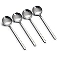 8-piece Mini Teaspoons Espresso Spoons Matte Silver Frosted Handle Stainless Steel Spoons for Tea Ice Cream Coffee Dessert Espresso Sugar Milk 5.3 Inches