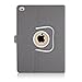 New iPad 9.7 Inch 2017 / iPad Air (ipad 5) Case,Thankscase Rotating Case Smart Cover with Stand Build-in Wallet Pocket and Hand Strap for New iPad 9.7 2017 Release (Grey Weave)