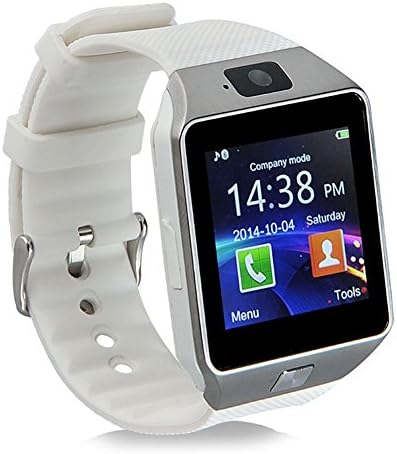 Aifand DZ09 Bluetooth Touch Screen Smart Wrist Watch Phone Support SIM TF Card with Camera Pedometer Anti-lost for iPhone 7/7Plus Samsung HTC LG Android IOS Smartphones (White)