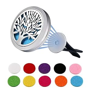 icloon Auto-luchtverfrisser, luchtverfrisser aromatherapie etherische olie diffuser, auto olie diffuser voor je auto…