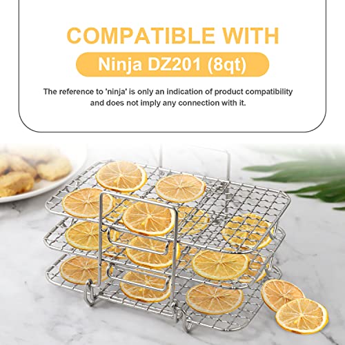Air Fryer Rack Compatible with Ninja Dual Air Fryer, Food Safe