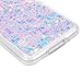 YOKIRIN Galaxy S5 Case, Luxury Sparkle Powder 3D Diamond Paillette Bling Slim Glitter Flexible Soft Rubber Gel TPU Protective Shell Hybrid Bumper Case Cover for Samsung Galaxy S5 i9600, Light Purple
