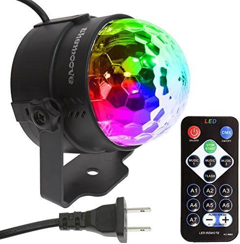 themoove - 7 Colors LED Sound Activated Trippy Disco Party Lights Supplies Strobe for Karaoke Kid Bedroom Birthday Gift Dancing Christmas DJ Accessories Night Parties