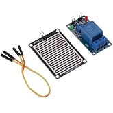 SHUATI Rain Dectection Module, 12V Rain Sensor Module, Adjustable Raindrops Sensor with Relay Control, Waterless Connection Switch Controller Relay for Weather Monitoring