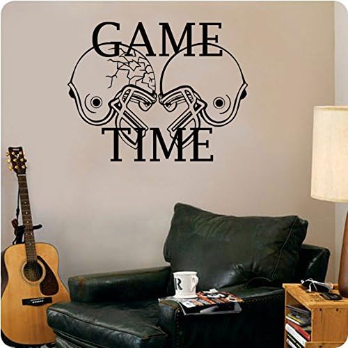 ValueVinylArt Game Time Football Sports Wall Decal- Blk 29" w x 22" h