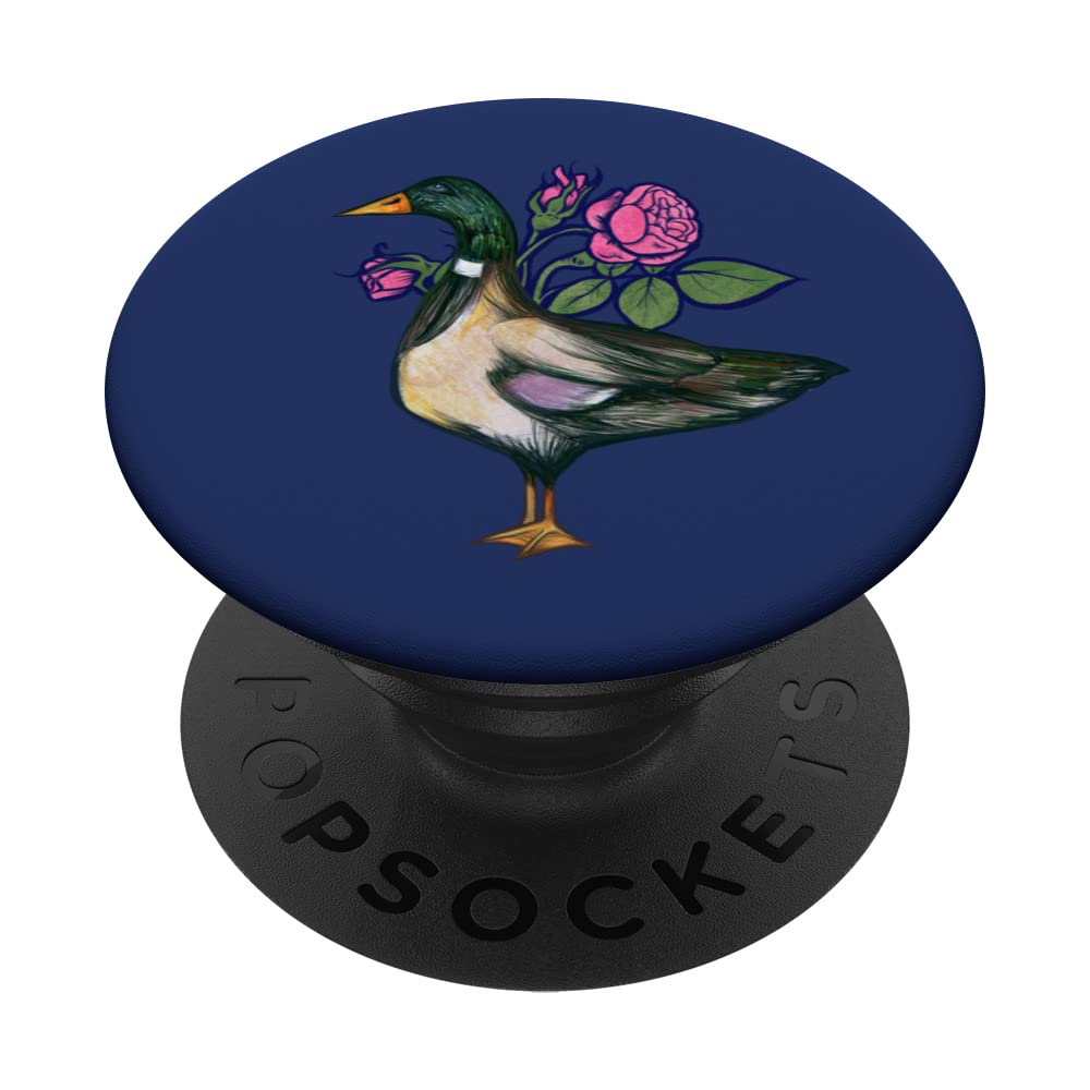 Duck Art I love ducks nature lovers PopSockets Swappable PopGrip