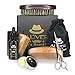 Beard Kit for Men Care Beard Grooming & Trimming Kit for Men Gift, Wooden Beard Comb, 100% Pure Boar Bristle Brush, Mustache Oil, Mustache Wax & Beard Balm Butter, Mustache Scissor for Styling Growth