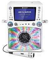 Singing Machine STVG785BTW Bluetooth Karaoke Machine with Disco Lights
