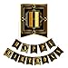 WERNNSAI 1920s Happy Birthday Bunting Banner Roaring 20s Themed Party Decoration Supplies Luxury Gold and Black Banner for Birthday Party Favors